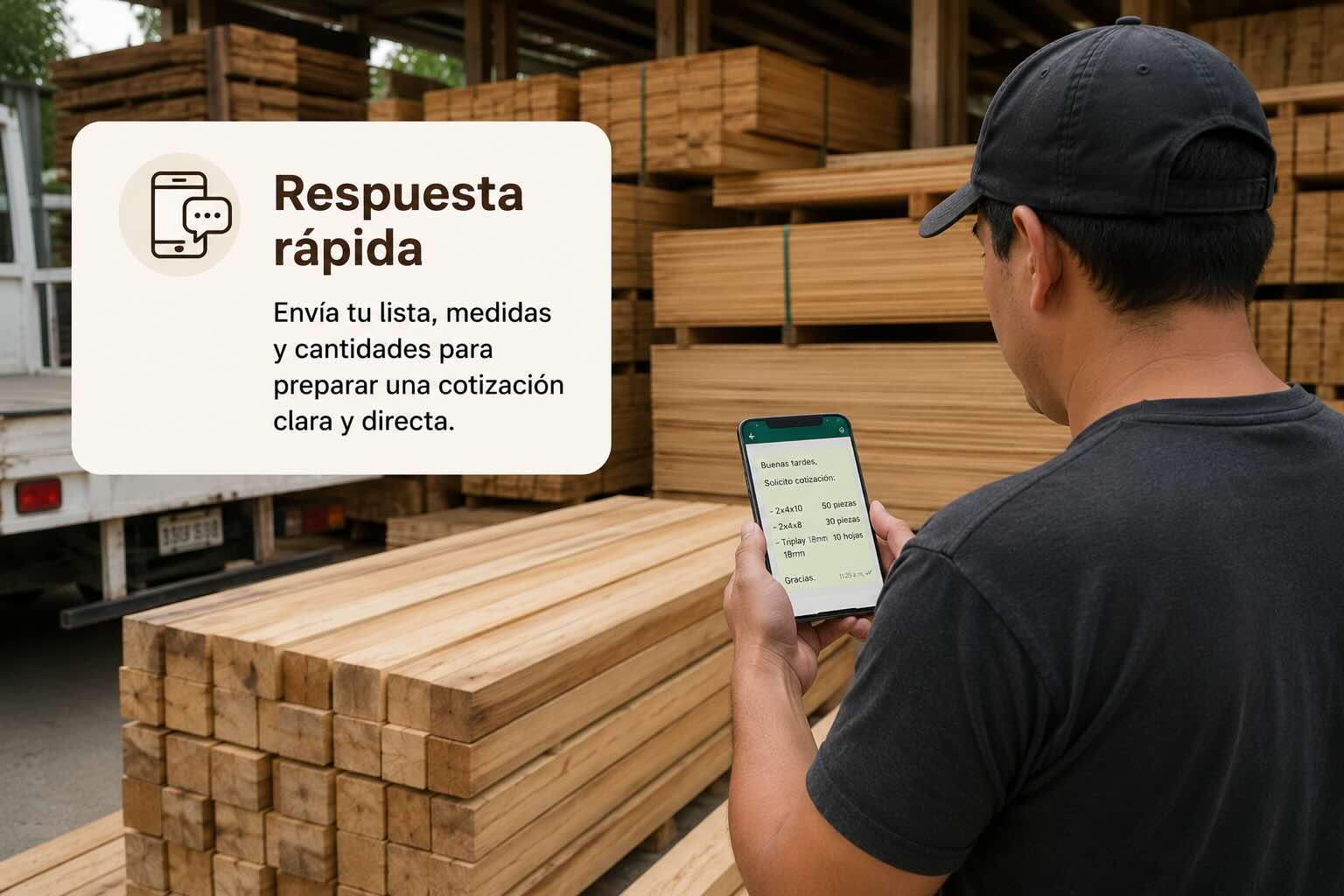 Cotización de madera para construcción
