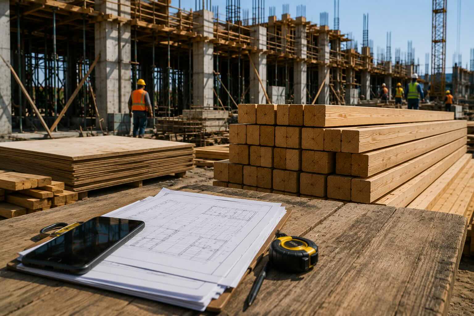 Suministro de madera en obra