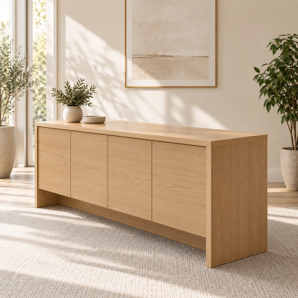 Credenza de oficina vista lateral