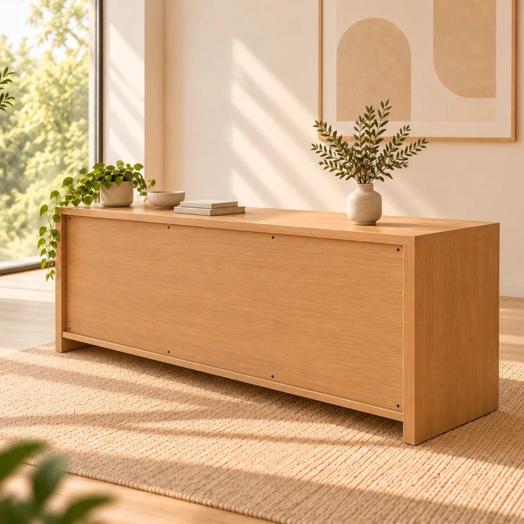 Credenza de oficina vista posterior